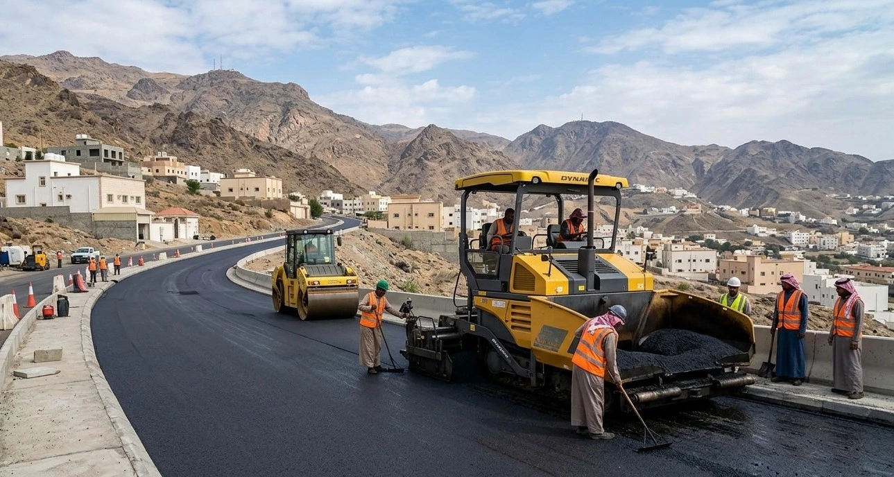 سفلتة الطرق والشوارع